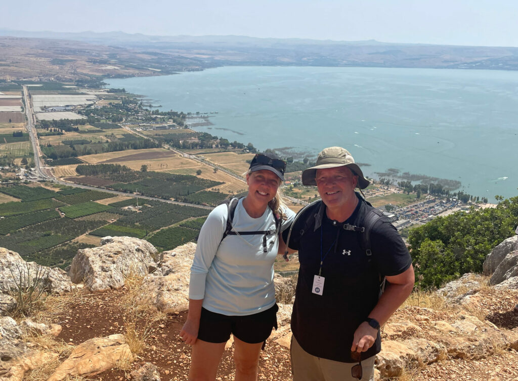 Tim and Jill Van Soelen on a hike in Israel.